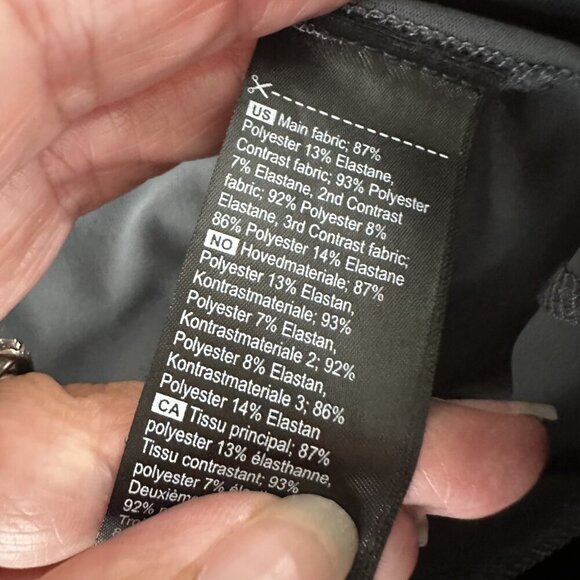 Kari Traa Leggungs Womens Small Black Reflective Zip Leg Athletic Running Tights - Picture 9 of 11